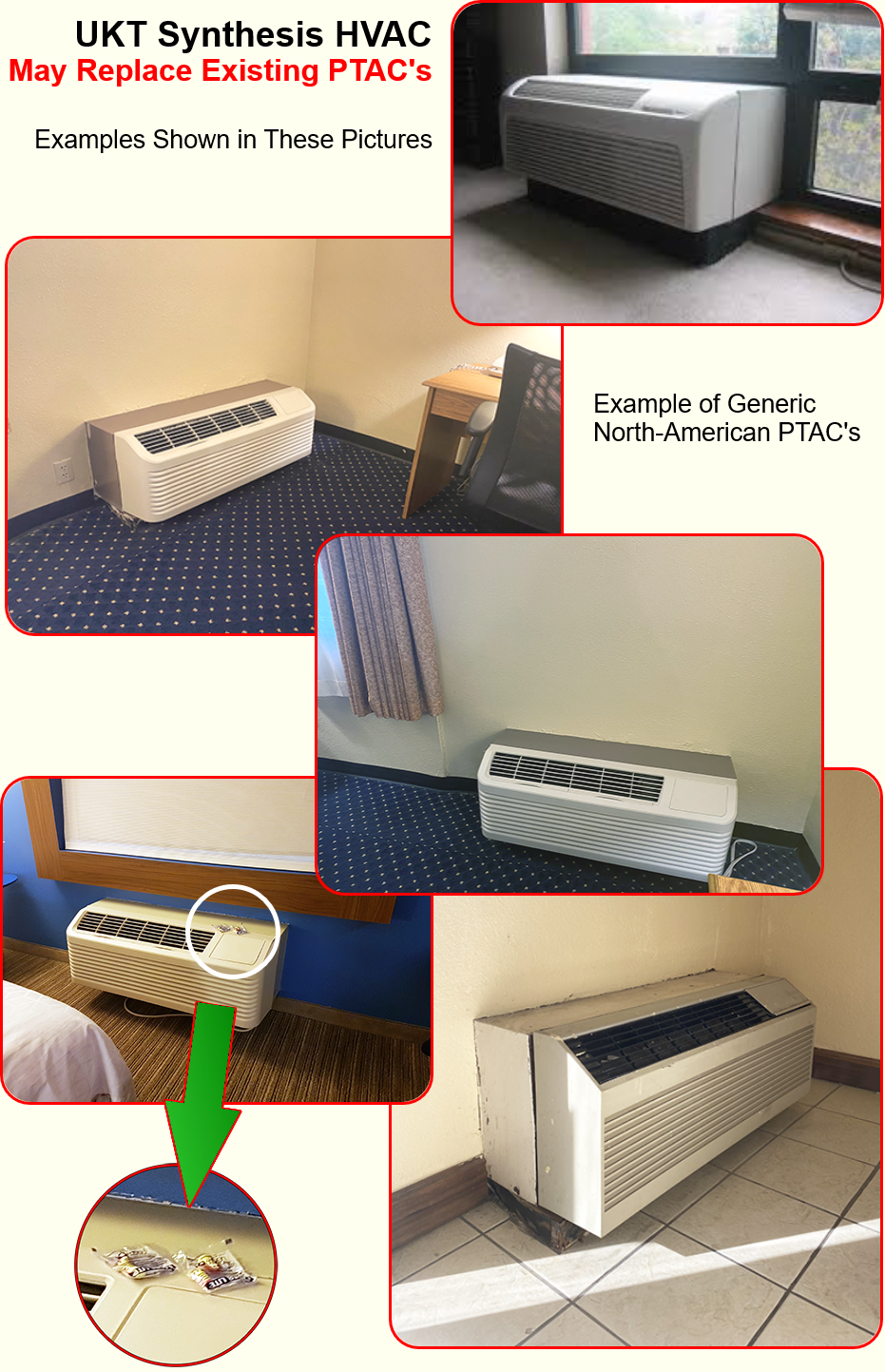 PTAC Examples Which Can Be Replaced With UKT Synthesis Air Conditioner