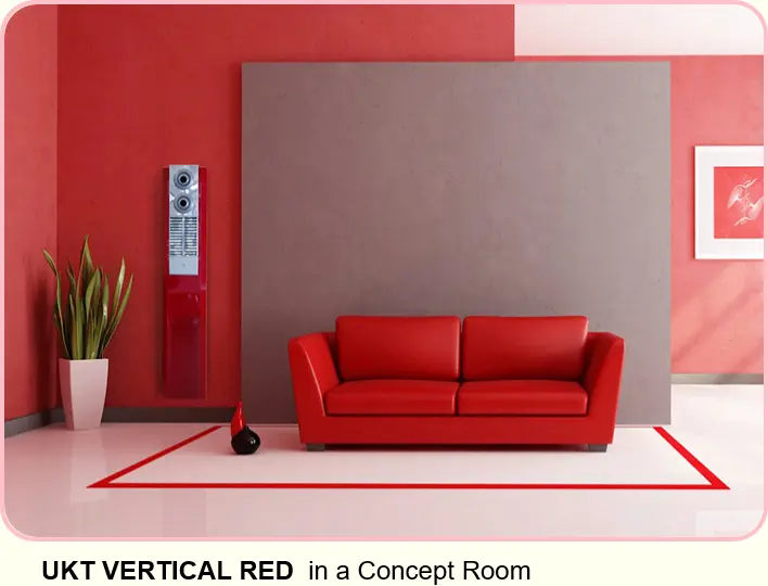 UKT VERTICAL HVAC  RED  in a Concept Room Without External Condenser