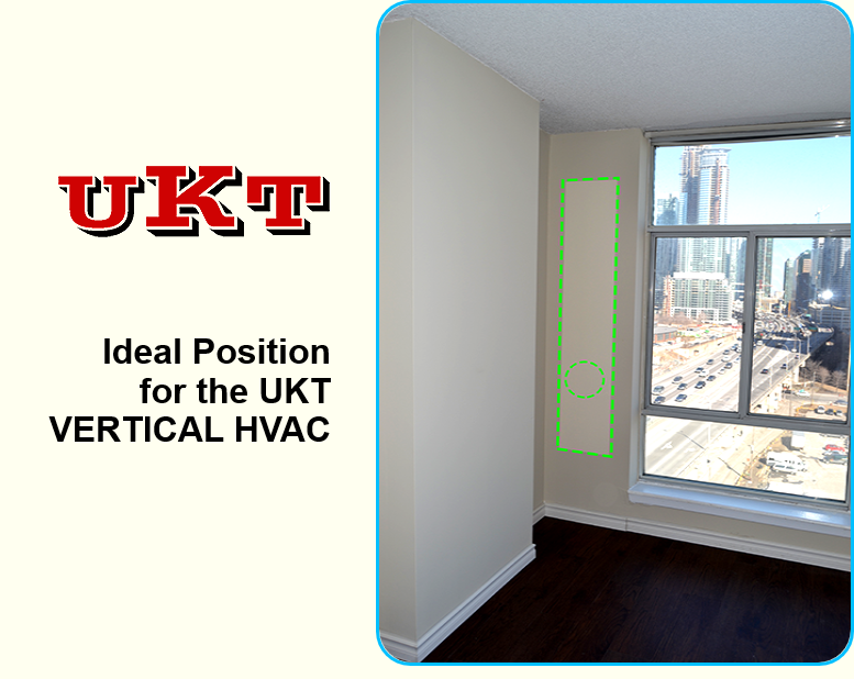Suggested Position for UKT VERTICAL HVAC Without External Condenser